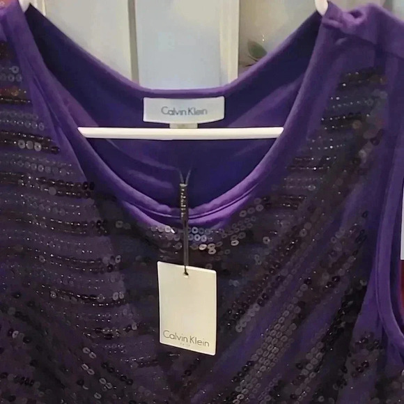 Calvin Klein Purple Sequence Tank NWT - Picture 3 of 6